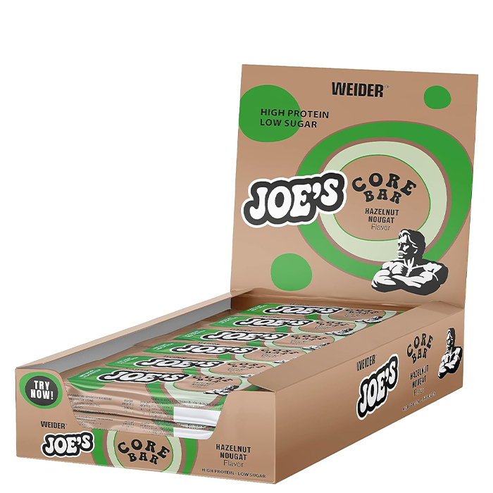 12 x Weider JOE's Core Bar 45 g Nougat Hazelnut