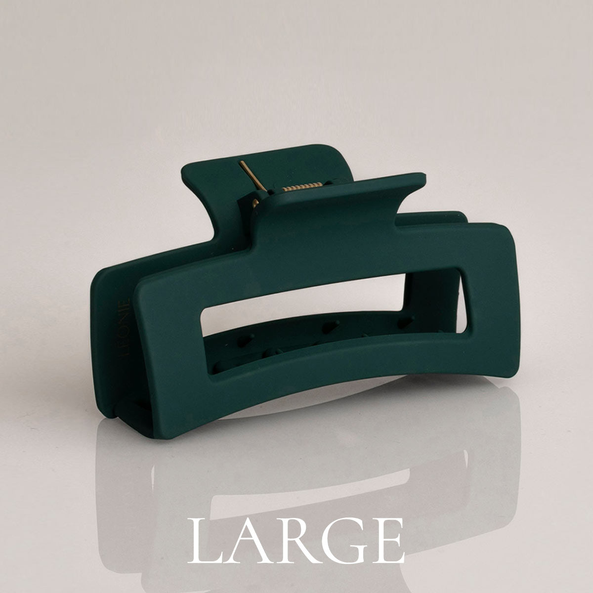 Léonie Items Hair Clip Large smaragdgrønn hårklype