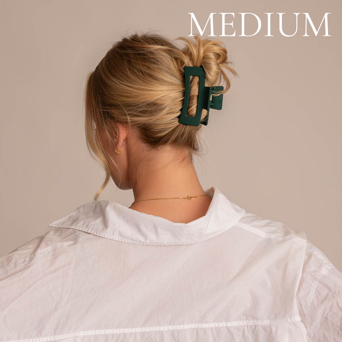 Léonie Items Hair Clip Medium i fargen Emerald Green, bilde 2