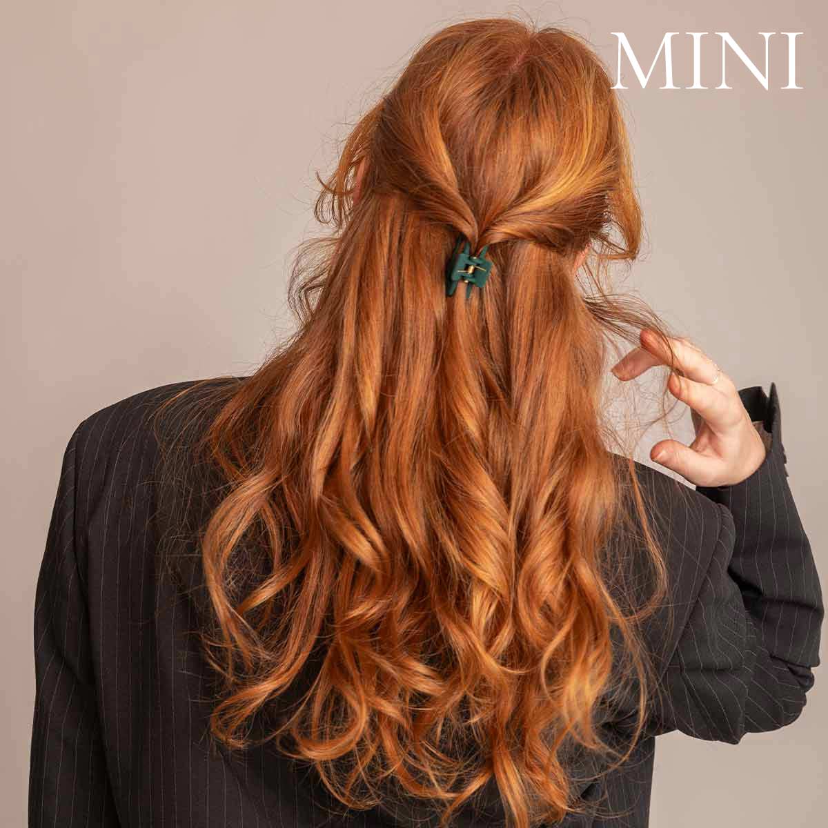 Léonie Items Hair Clip Mini i fargen Emerald Green, bilde 2