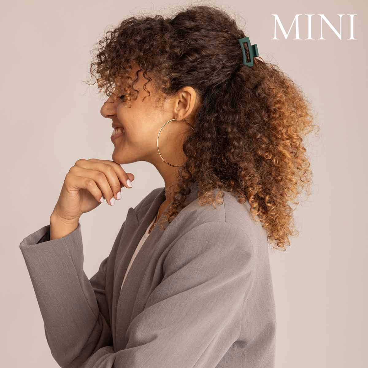 Léonie Items Hair Clip Mini i fargen Emerald Green, bilde 3