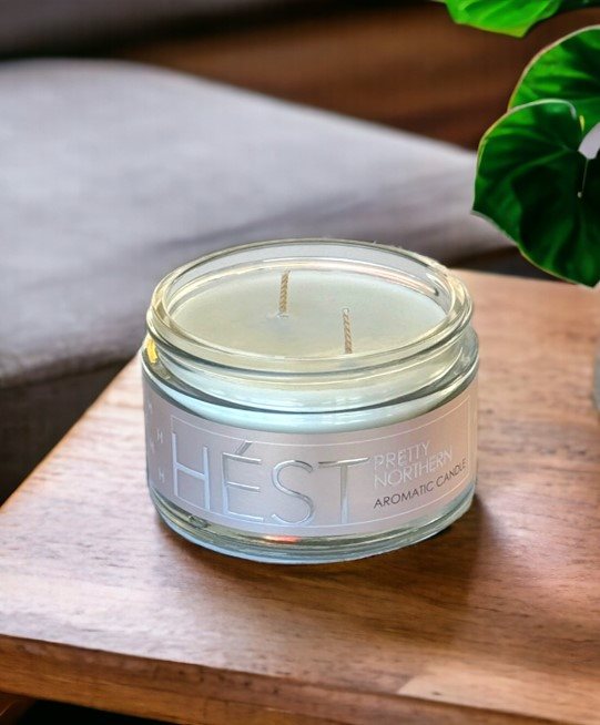 Terrigeno HÉST Aromatic Candle + rosenkvartsstener - Duftlys - JK-Shop
