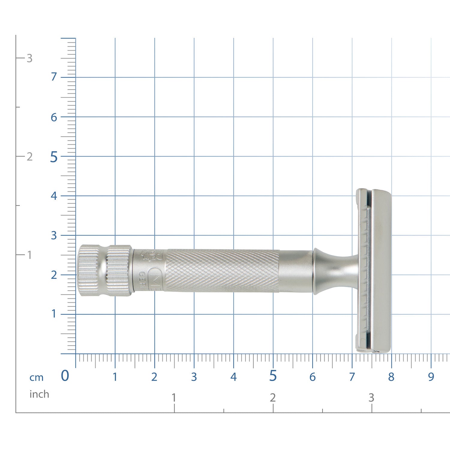 MERKUR (34C) Straight Comb Short Handle, Matt Chrome
