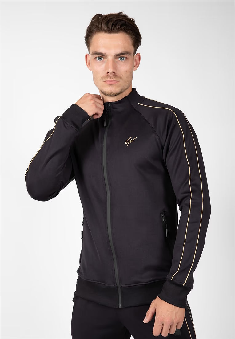 Gorilla Wear Wenden Track Jacket, Black/Gold