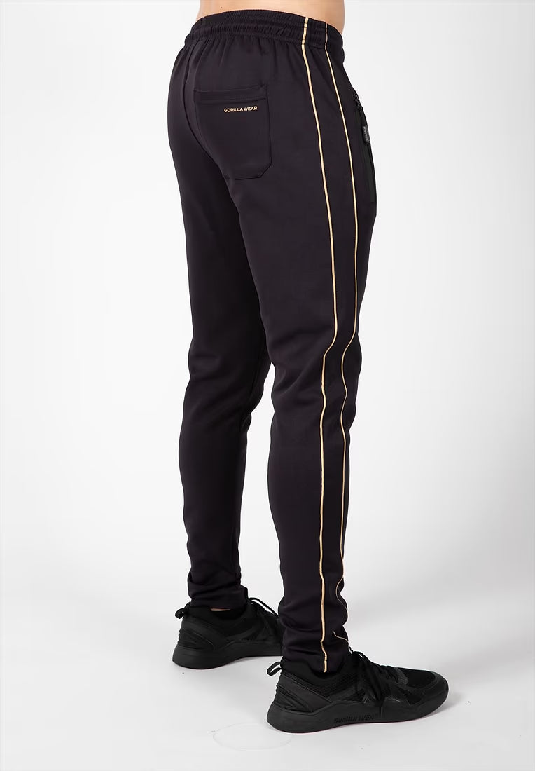 Gorilla Wear Wenden Track Pants, Black/Gold