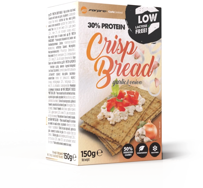 Forpro 30% Protein Crisp Bread, 150g, Garlic & Onion