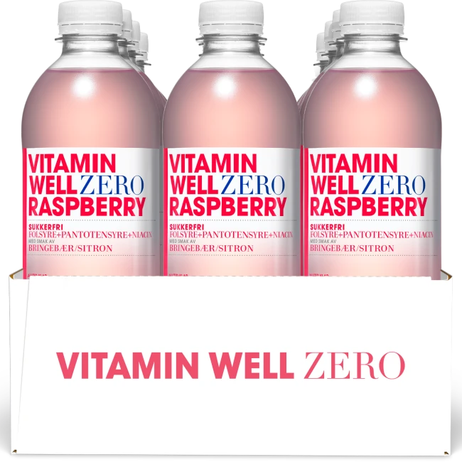 Vitamin Well Zero Rasberry, 12x500ml
