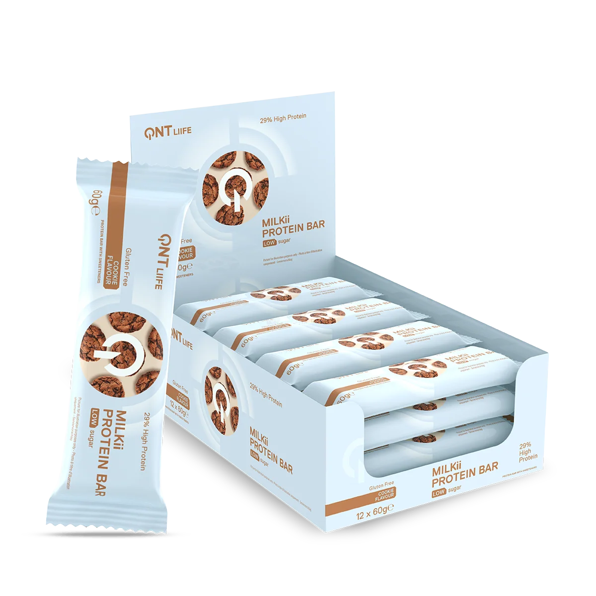 QNT Milkii Protein Bar Cookie proteinbar eske 12 x 60 g
