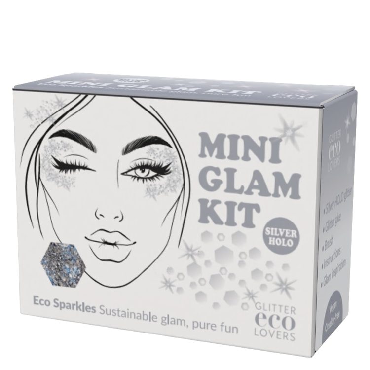 Glitter Eco Lovers Silver HOLO Mini Glam Kit
