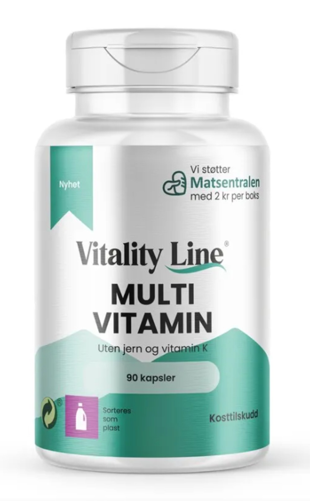VITALITY LINE MULTIVITAMIN U/ JERN 90 KAPSLER - Vitaminer & kosttilskudd - JK-Shop