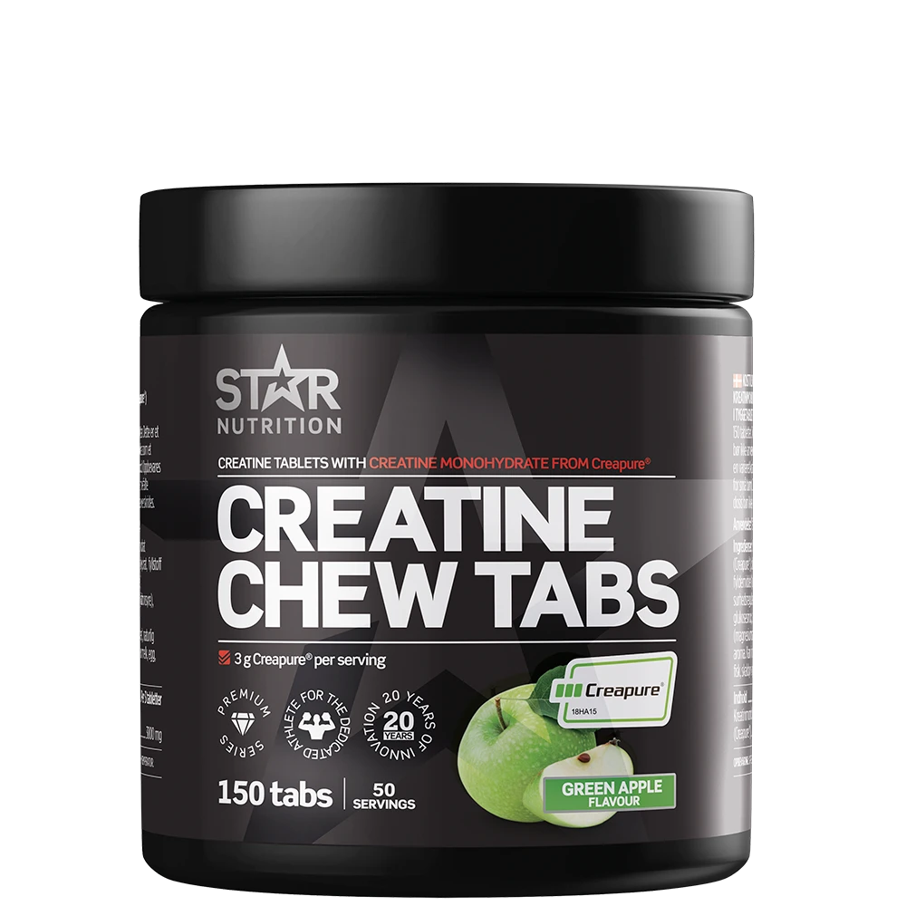 Star Nutrition Creatine Chew Tabs 150 tabletter Green Apple