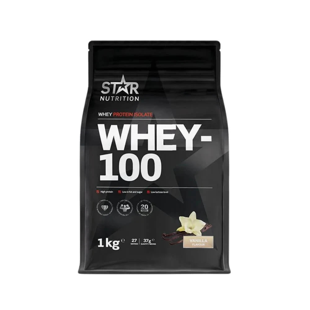 Star Nutrition Whey-100 Myseprotein 1 kg Vanilla