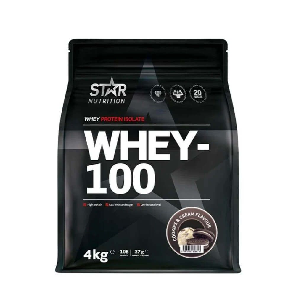 Star Nutrition Whey-100 Myseprotein 4 kg Cookies and Cream