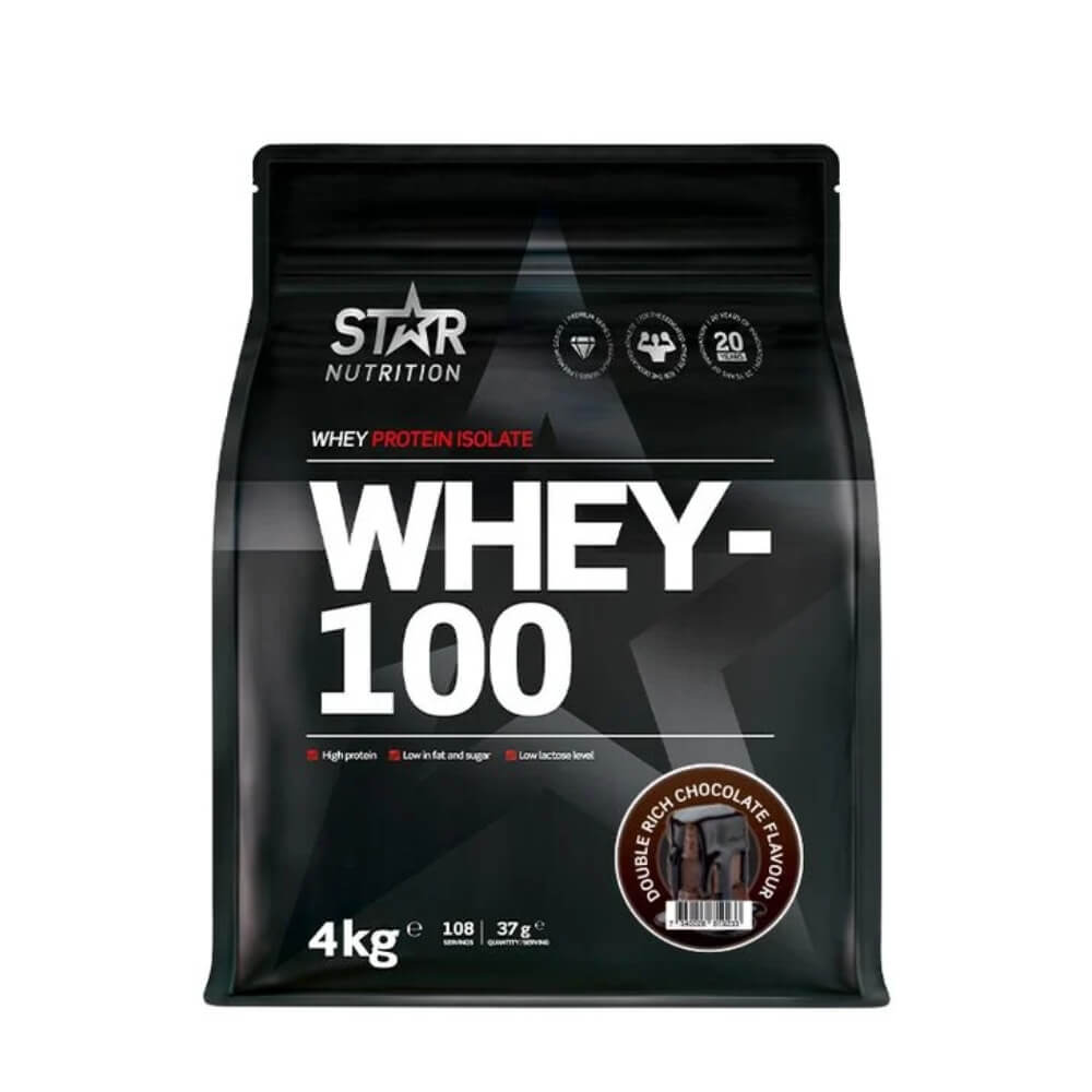 Star Nutrition Whey-100 Myseprotein 4 kg Double rich chocolate