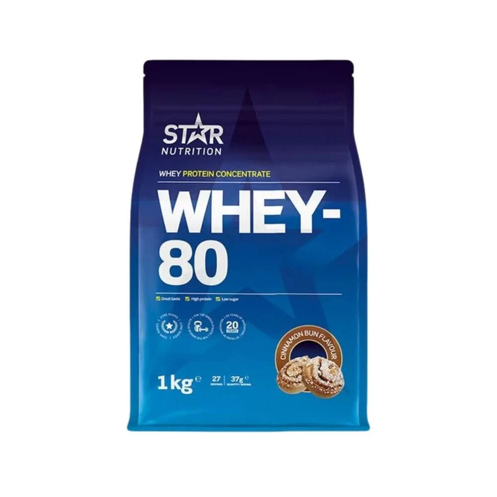Star Nutrition Whey-80 Myseprotein 1 kg Cinnamon bun