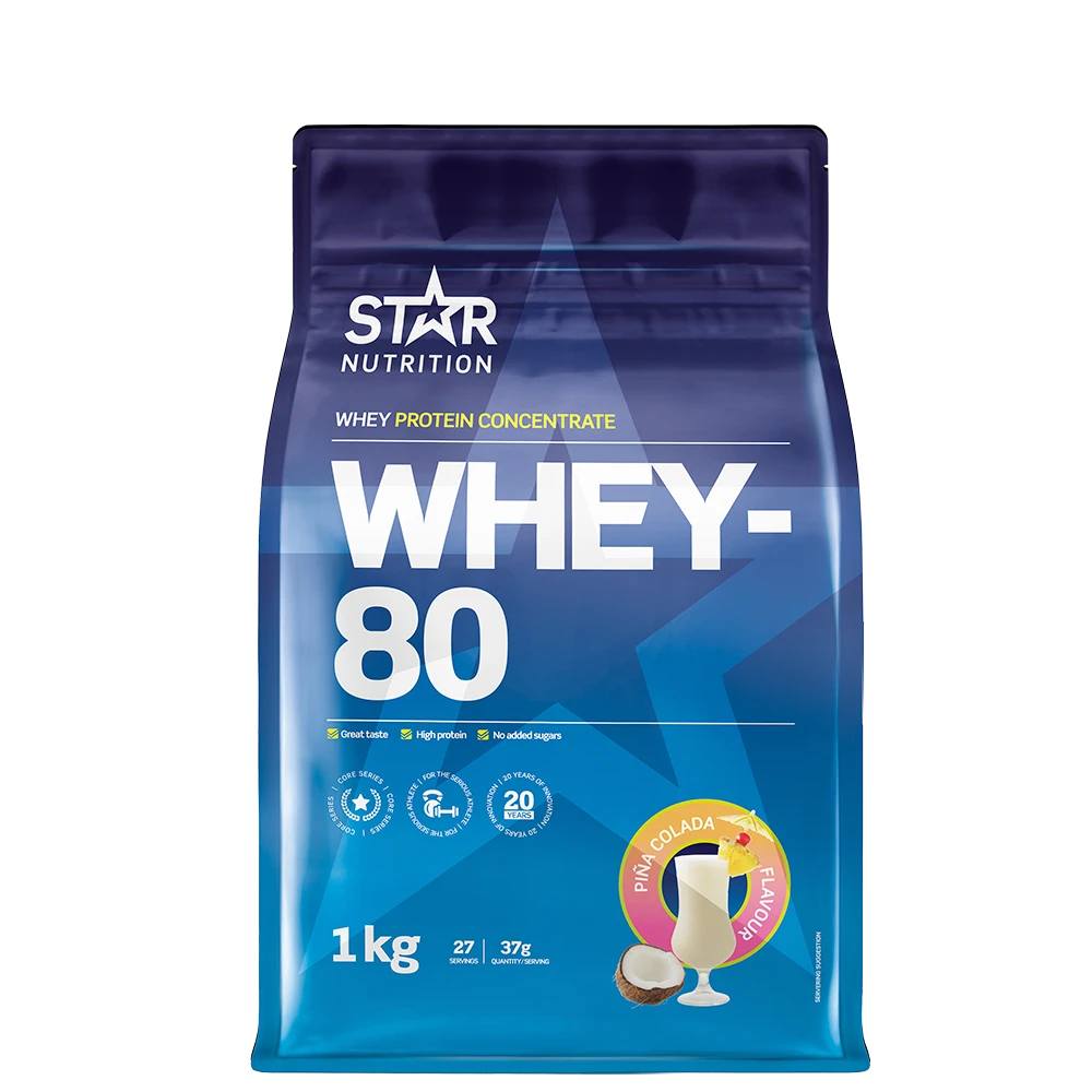 Star Nutrition Whey-80 Myseprotein 1 kg Piña Colada