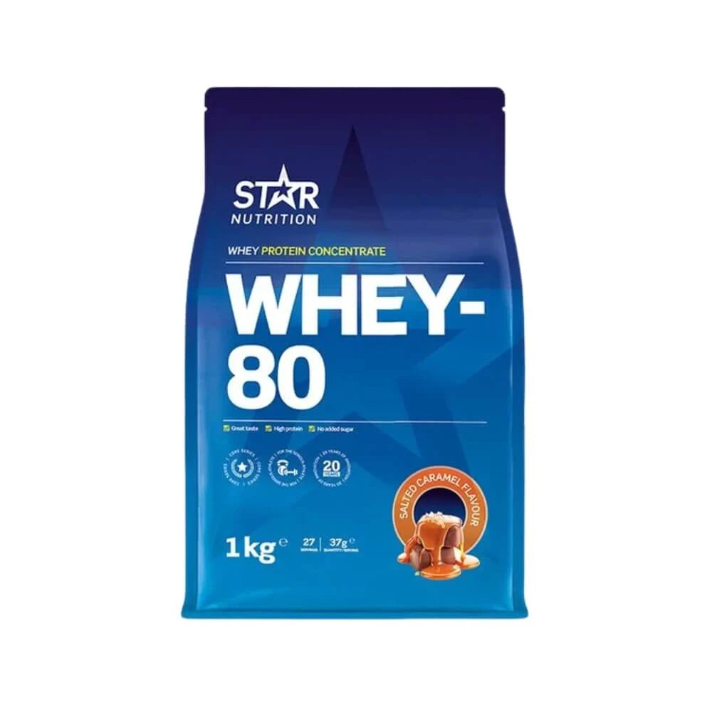 Star Nutrition Whey-80 Myseprotein 1 kg Salted caramel