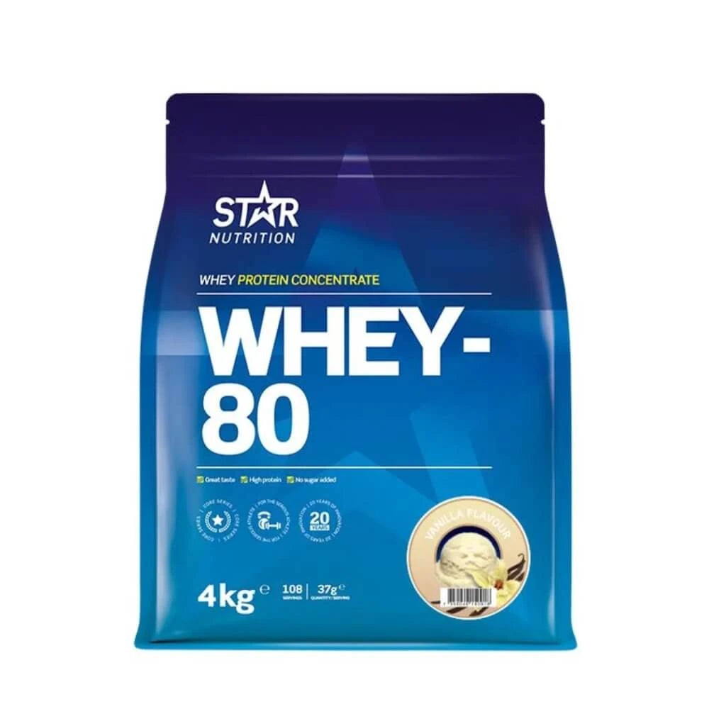 Star Nutrition Whey-80 Myseprotein 4 kg Vanilla