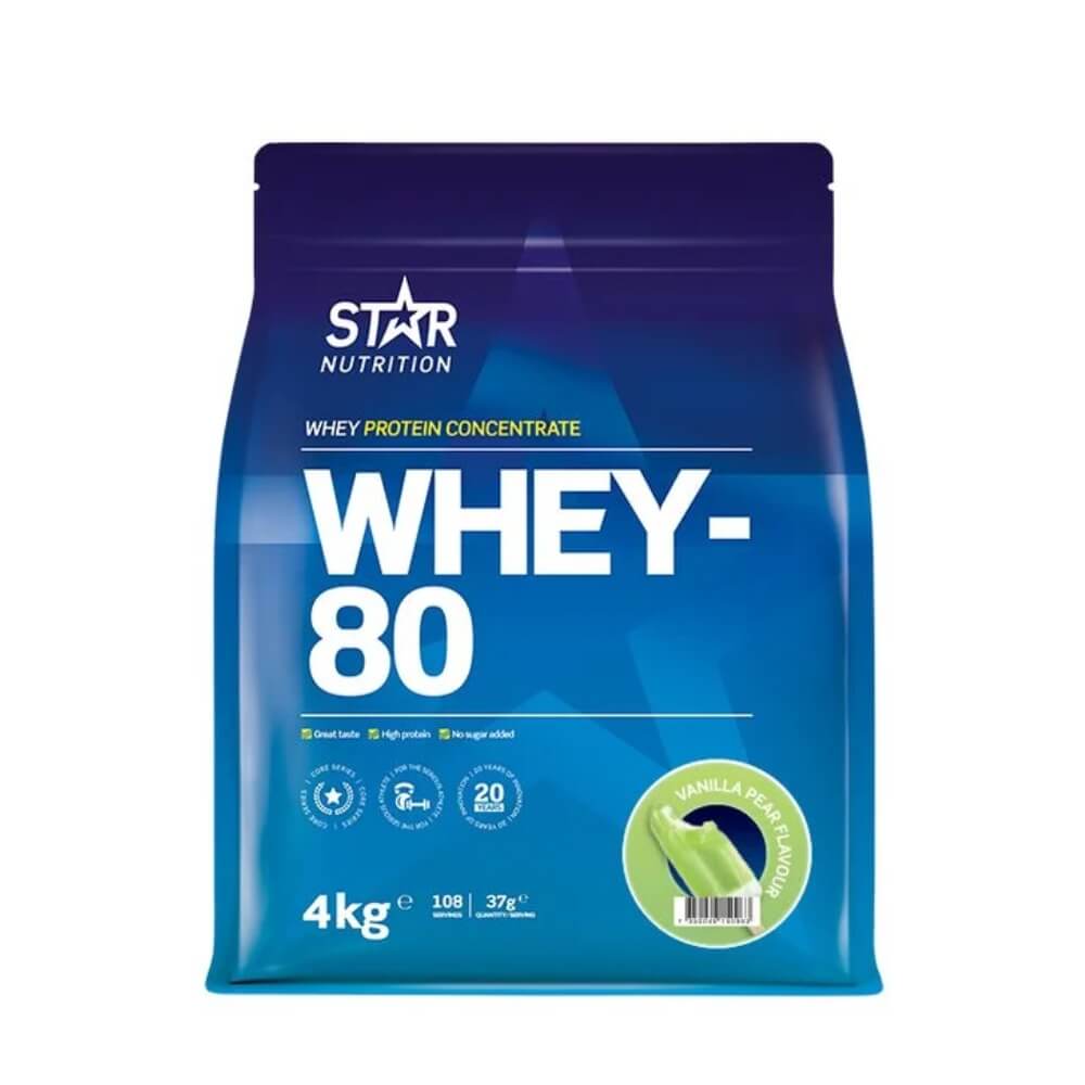 Star Nutrition Whey-80 Myseprotein 4 kg Vanilla Pear