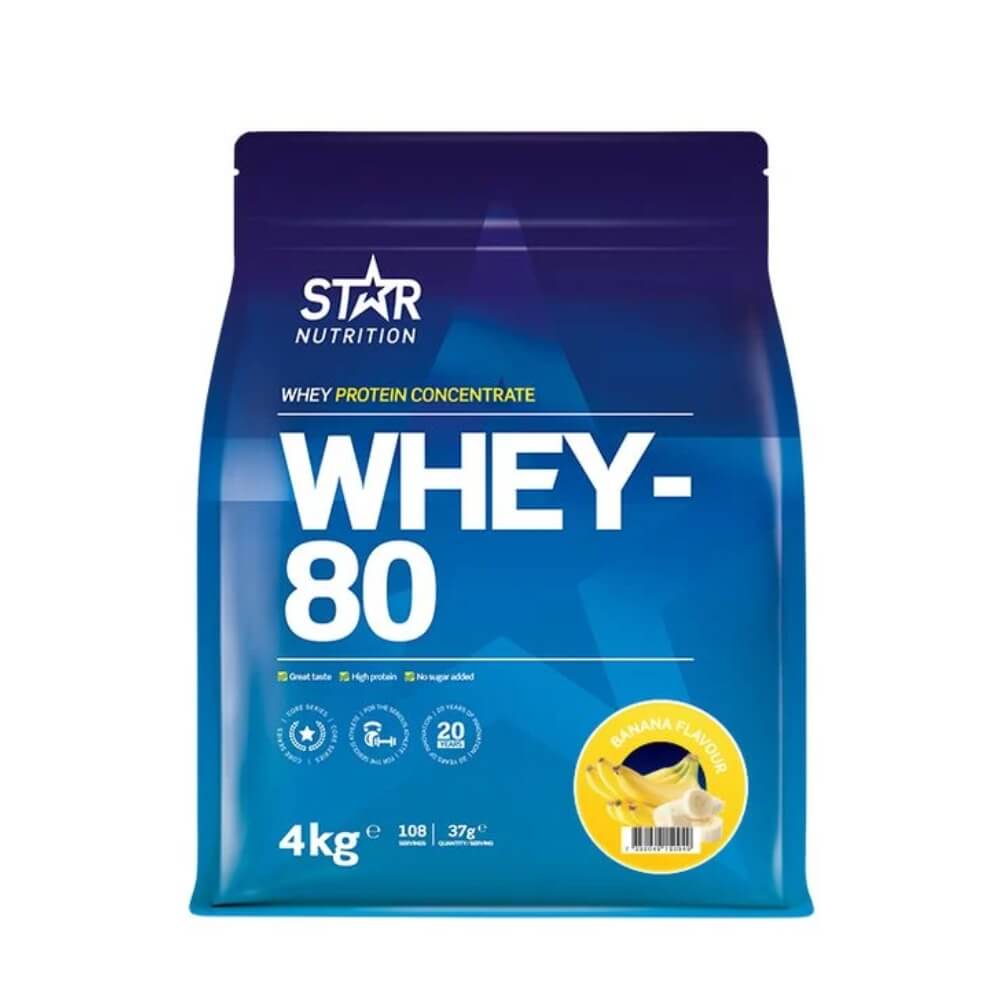 Star Nutrition Whey-80 Myseprotein 4 kg Banana