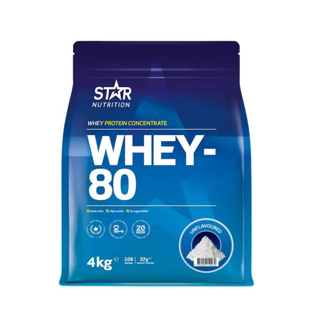 Star Nutrition Whey-80 Myseprotein 4 kg Natural