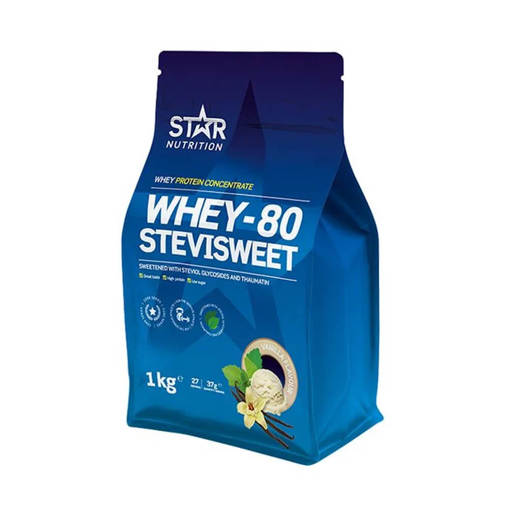 Star Nutrition Whey-80 SteviSweet Myseprotein 1 kg Vanilla