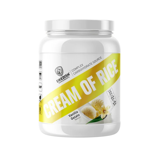 Swedish Supplements Cream of Rice 1000 g, Vanilla Gelato, karbohydratpulver