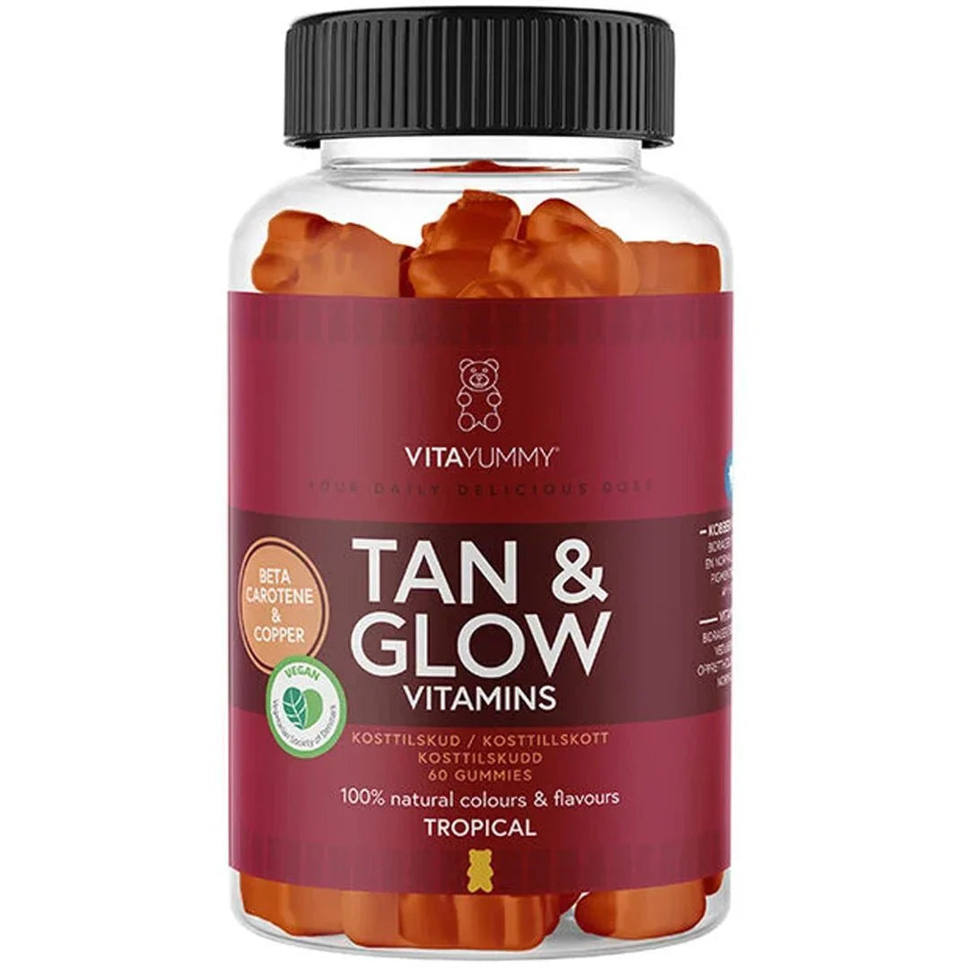 VitaYummy, Tan & Glow, 60stk, Tropical (Vegan)