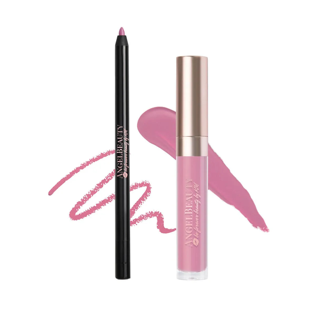 AngelBeauty Signature matte lipstick & lipliner kit