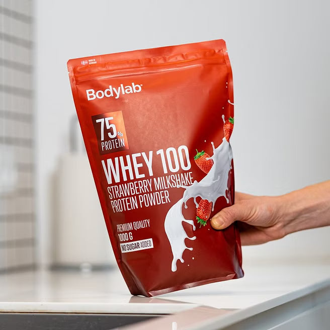 Bodylab Whey100, 1000g, Strawberry Milkshake