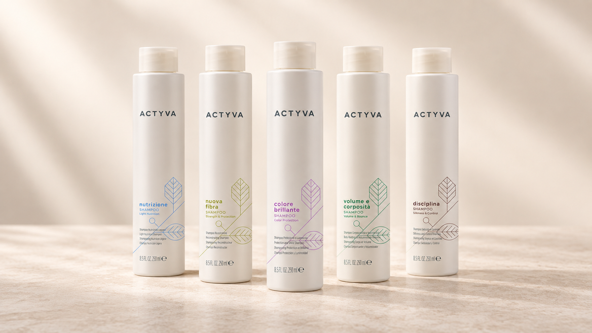 Samlebilde av Actyva Nutrizione, Nuova Fibra, Colore Brillante, Volume e Corposità og Disciplina