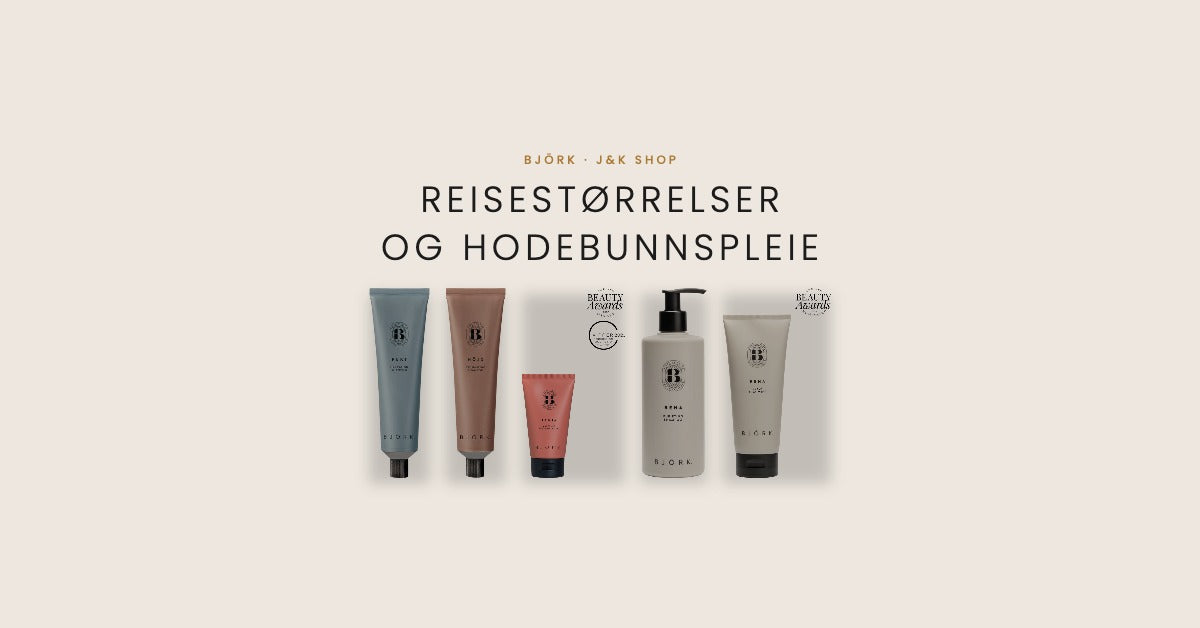 Björk reisestørrelser og hodebunnspleie - J&K Shop