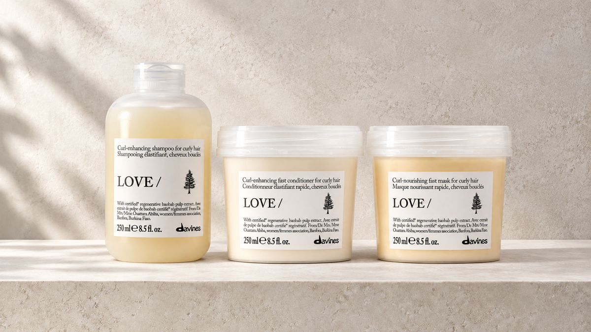 Krøller og bølger: bygg en Davines LOVE Curl-rutine, Davines produkter hos J&K Shop