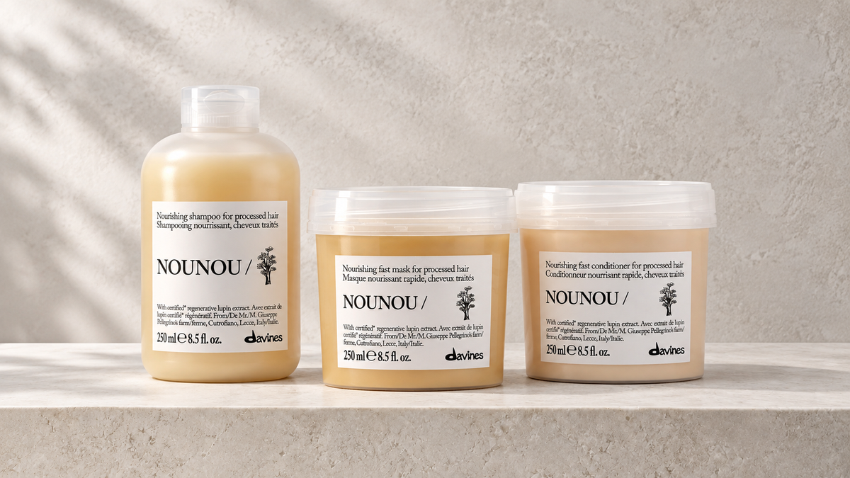 Davines NOUNOU for behandlet og slitent hår: bygg en pleierutine, Davines produkter hos J&K Shop