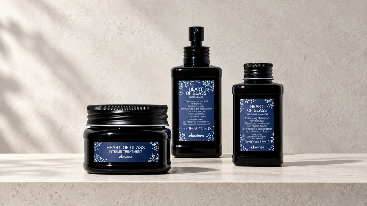Kjøpsguide til Davines Heart of Glass for blondt hår, Davines produkter hos J&K Shop