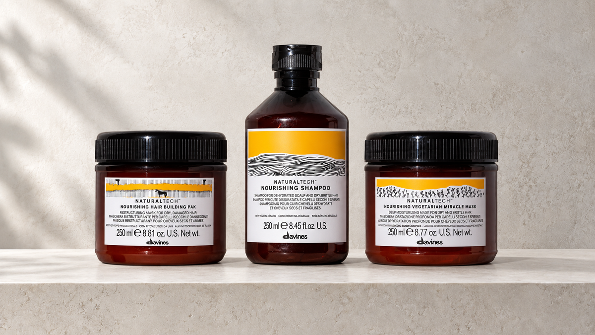 Tørt og skadet hår: slik bygger du en Davines Naturaltech Nourishing-rutine, Davines produkter hos J&K Shop