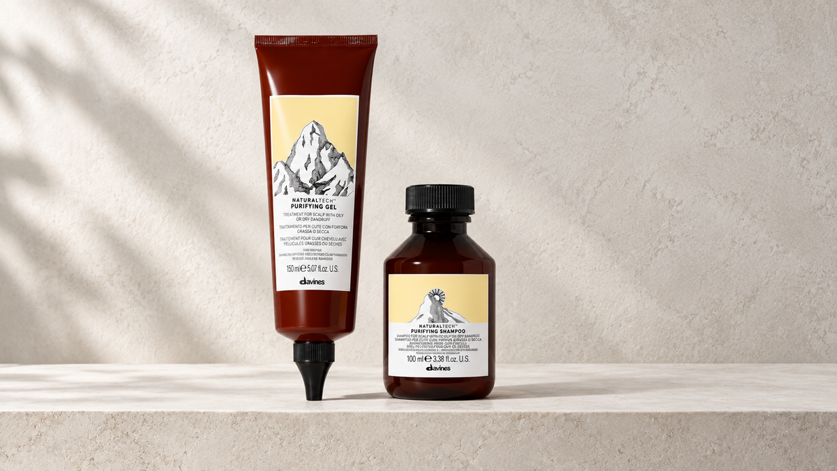 Flass i hodebunnen: slik bruker du Davines Naturaltech Purifying, Davines produkter hos J&K Shop