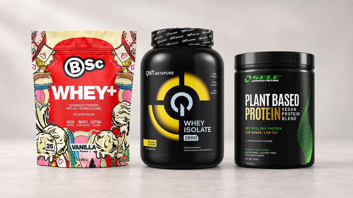 Samlebilde av BSC Whey Protein, QNT Metapure Whey Protein Isolate 908g, Self Plant Based Protein