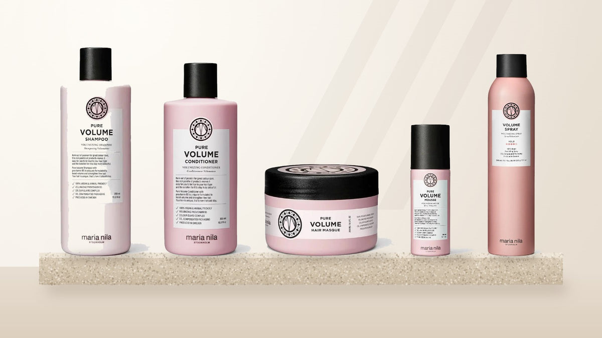 Maria Nila Pure Volume-serien og Volume Spray for fint og flatt hår