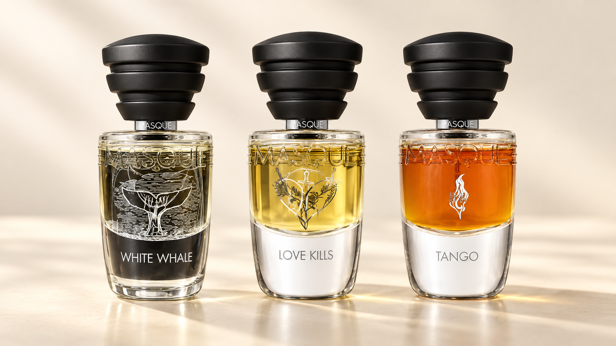 Masque Milano White Whale, Love Kills og Tango parfymer samlet