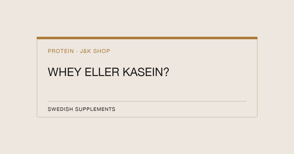 Swedish Supplements Lifestyle Whey og Casein Royal guide