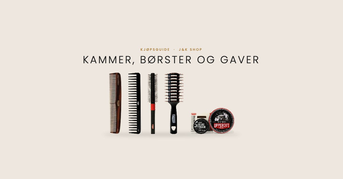 Uppercut Deluxe kammer, Quiff Roller, Vent Brush og Pomade Tin og Midi Duo