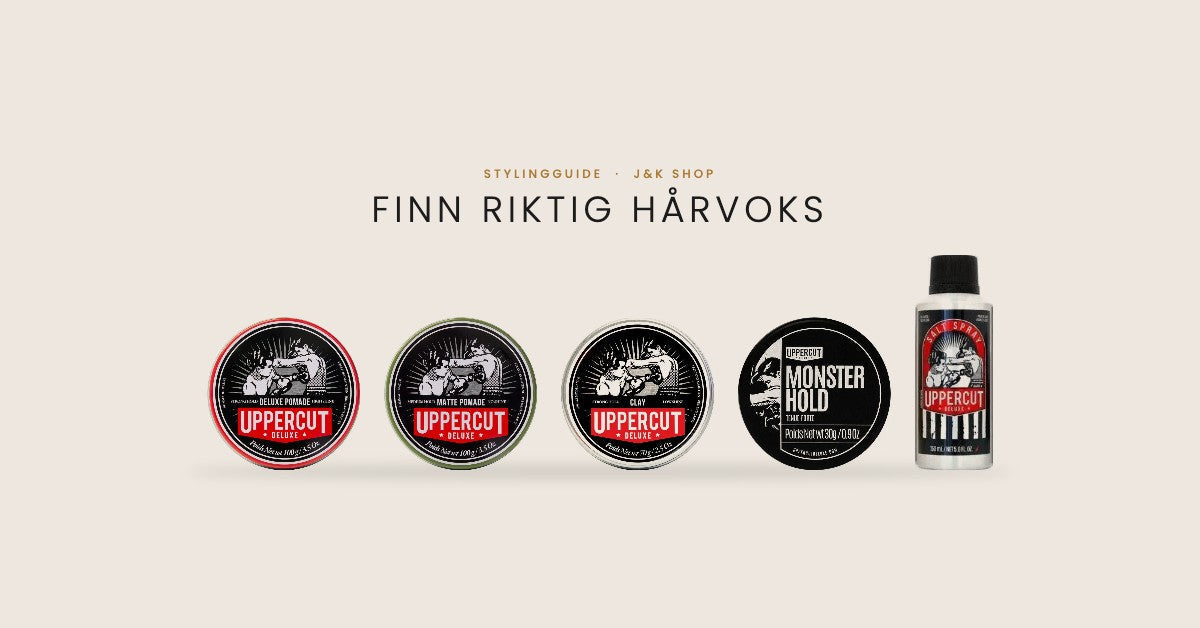 Uppercut Deluxe Pomade, Matte Pomade, Clay, Monster Hold og Salt Spray