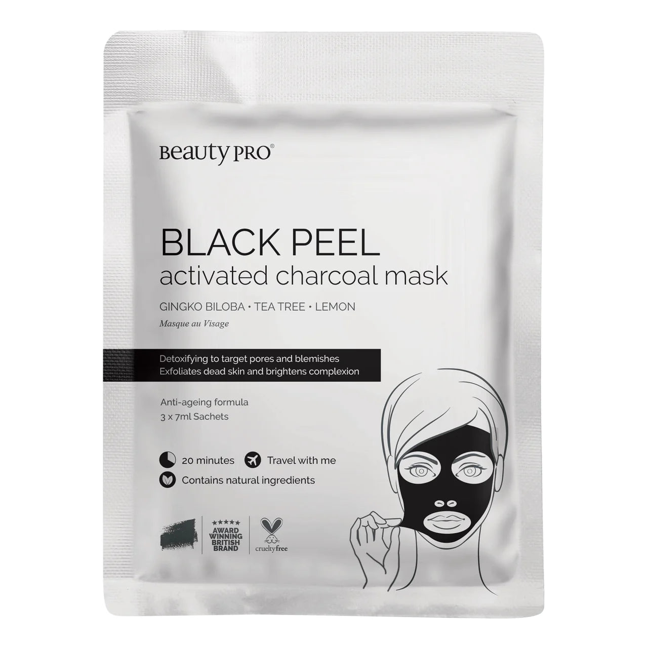 Beauty Pro, Black Peel-Off- Ansiktsmaske