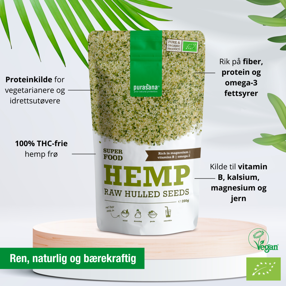 Purasana Hemp Seeds, 200g