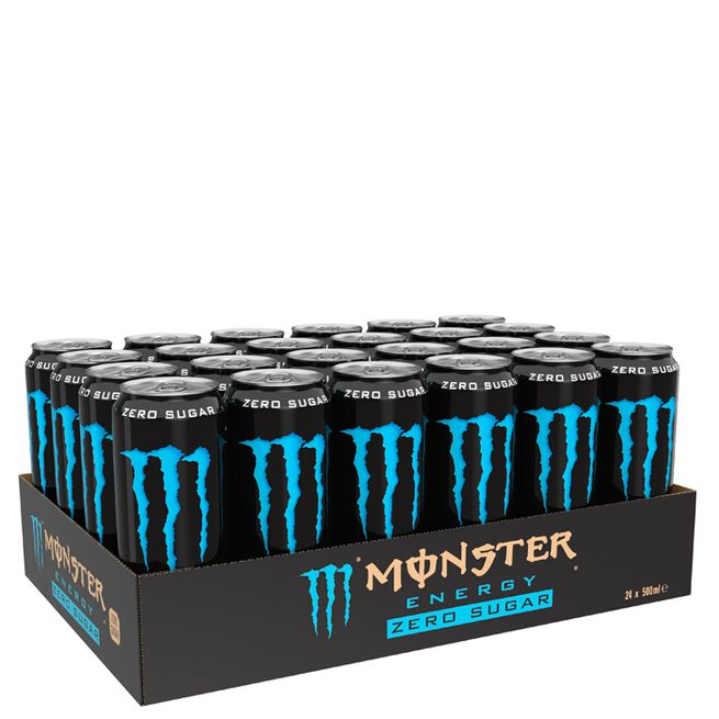 24 x Monster Energy Absolutely Zero 500 ml - Energi Drikke - JK-Shop