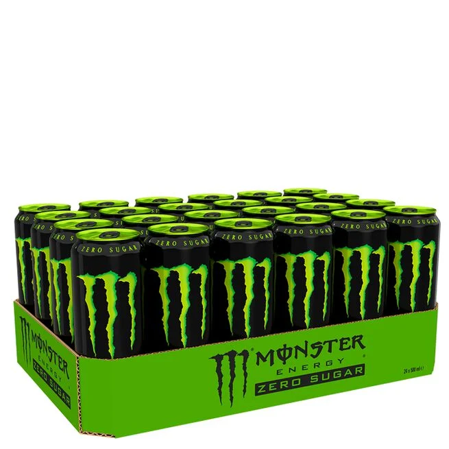 24 x Monster Energy Zero Sugar 500ml - Energi Drikke - JK-Shop