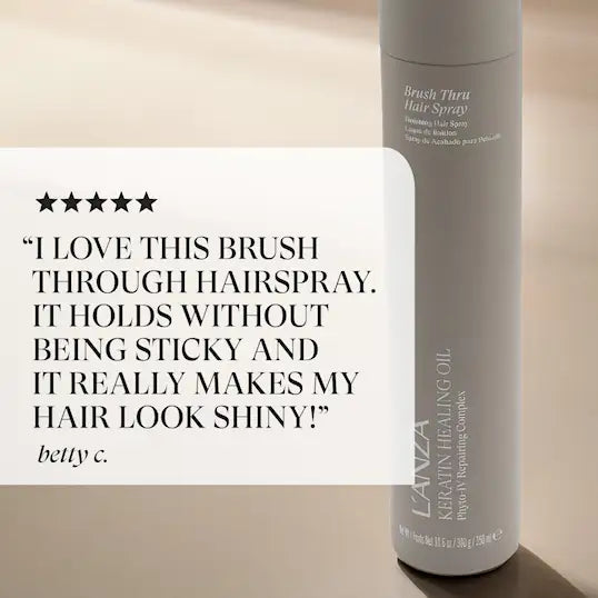 L'anza Keratin Healing Oil Brush Thru Hair Spray 350 ml