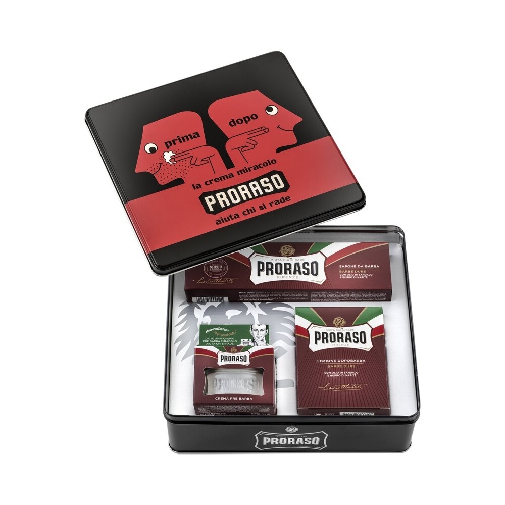 Proraso gavesett med barberprodukter - Coarse Beards Sandeltre - Barbersett - JK-Shop