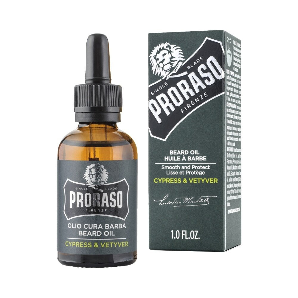 Proraso skjeggolje - Cypress og vetyver - Skjeggpleie - JK-Shop